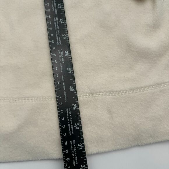 Woman Within 2X 26/28 SOFT Ivory Cream Fleece Tunic Sweater Sweatshirt Pullover - Picture 5 of 8